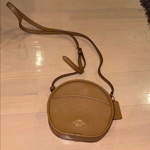 Coach Brown Leather Circle Bag